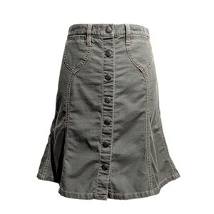 Abercrombie & Fitch Olive Green Short Button front Skirt Western Fall Skirt